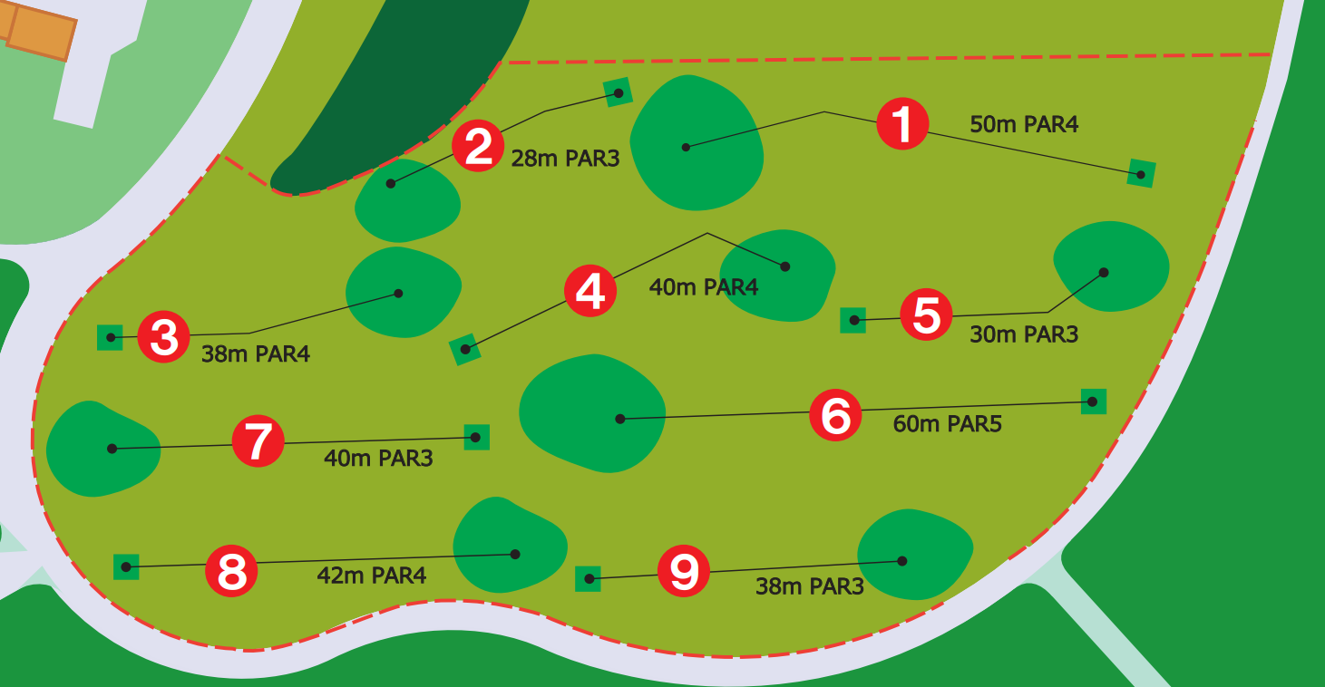 ファミリーパークゴルフ場コース図